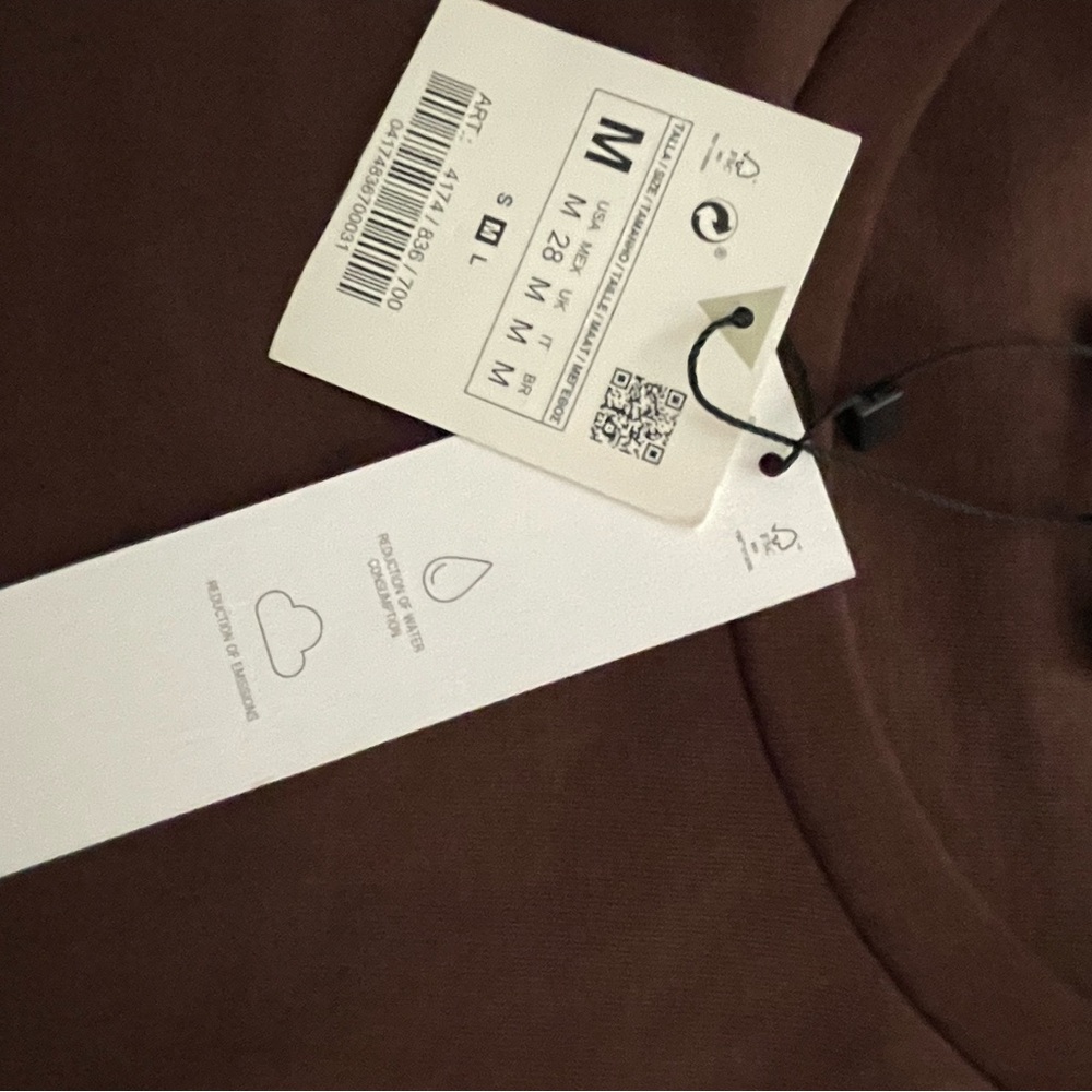 Zara Elegant Brown Long Sleeve Dress - Picture 3 of 3